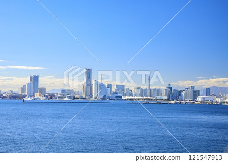 Distant view of Minato Mirai from Daikoku Bridge, Yokohama 121547913