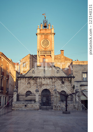 Clock tower in old town of Zadar city, Croatia Clock tower in old town of Zadar city, Croatia 121548131