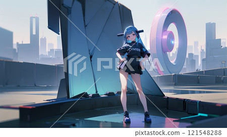 Future city girl 121548288