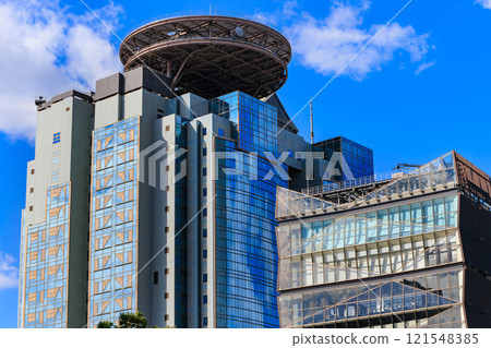 Tokyo, Minato-ku, Akasaka cityscape TBS Broadcasting Center (Big Hat) Tokyo, Minato-ku, Akasaka cityscape TBS Broadcasting Center (Big Hat) 121548385