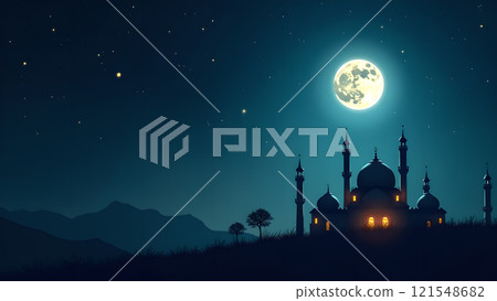 Ramadan Kareem with Mosque Ramadan Kareem with Mosque 121548682