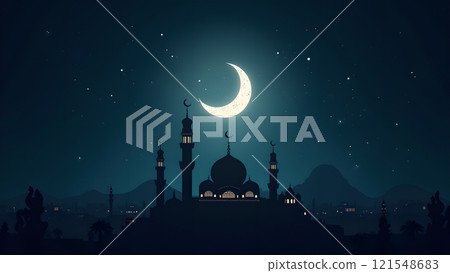 Ramadan Kareem with Mosque Ramadan Kareem with Mosque 121548683
