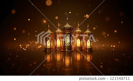 Ramadan Kareem with Mosque Ramadan Kareem with Mosque 121548711