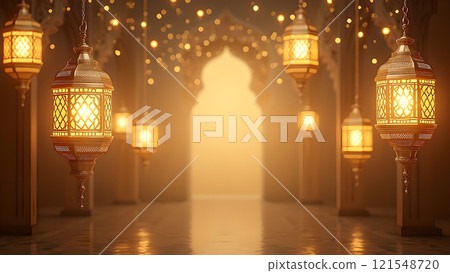 Ramadan Kareem with Mosque  121548720