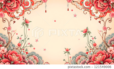 Happy chinese new year background lunar 121549006