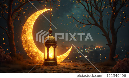 lantern moon kareem islamic background 121549406
