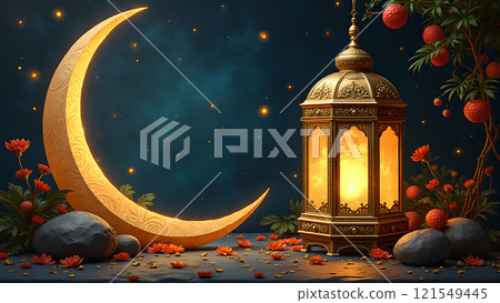 lantern moon kareem islamic background 121549445