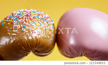 Boxing Gloves with Donut-Inspired Design  121549653