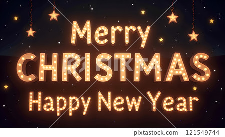 merry christmas new year text 121549744