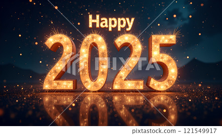 happy new year text on dark background happy new year text on dark background 121549917