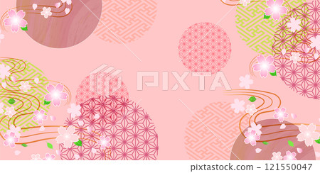 日本模式新年賀卡春天背景 121550047