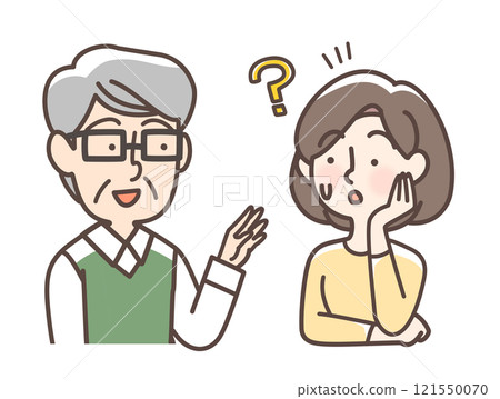 一位老人的談話顯示出癡呆症症狀 121550070