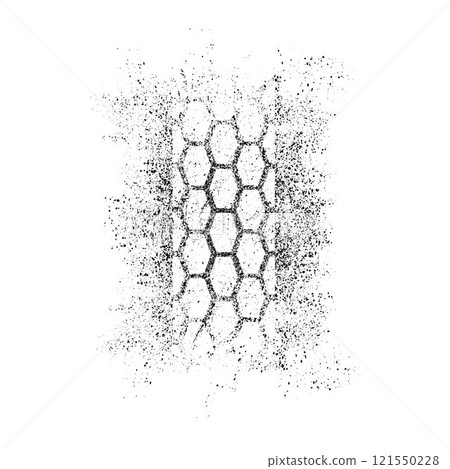 Ink blots grunge tire path 121550228
