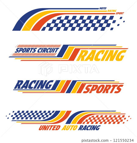 Racing three colours flag decals 121550234