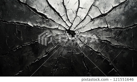 Cracks, fissures background 121551646