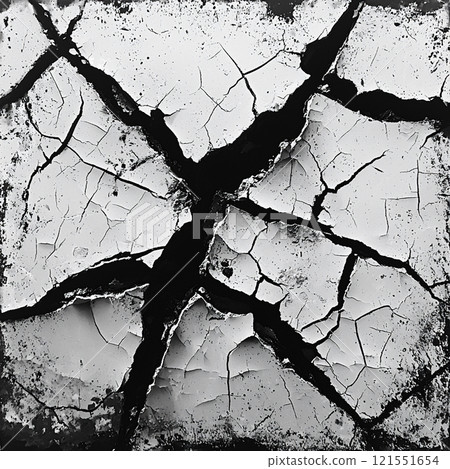 Cracks, fissures background 121551654