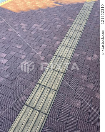 Road with Braille blocks Road with Braille blocks 121552310