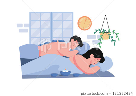 Couple's Spa Day for Self-Pampering 121552454