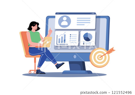 A Market Researcher Collects Data 121552496