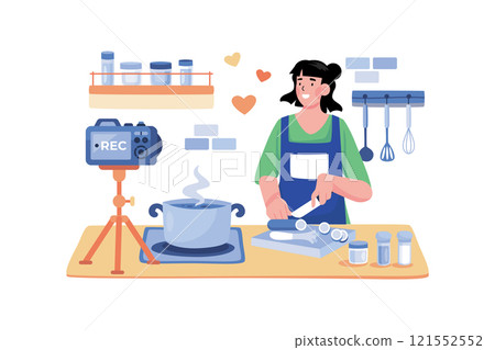 Food Blogger Films A Recipe Tutorial For Their Channel Food Blogger Films A Recipe Tutorial For Their Channel 121552552