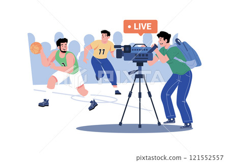 Sports Videographer Films Games And Highlights 121552557
