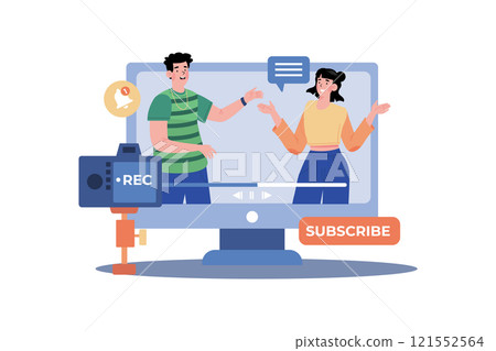 Youtuber Collaborates With Other Creators To Make A Video Youtuber Collaborates With Other Creators To Make A Video 121552564