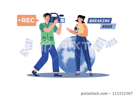 Video Journalist Covers Breaking News With Their Camera Video Journalist Covers Breaking News With Their Camera 121552567
