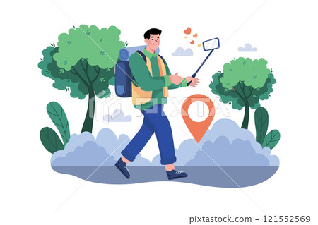 Travel Vlogger Captures Footage Of A New Destination Travel Vlogger Captures Footage Of A New Destination 121552569