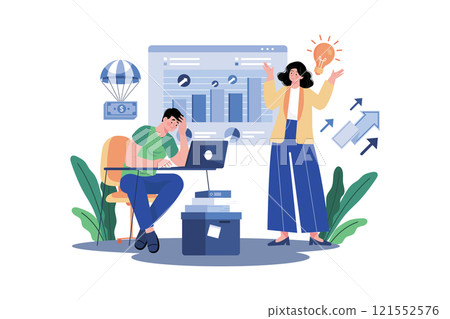 Consultant Advises Company On Improving Efficiency 121552576