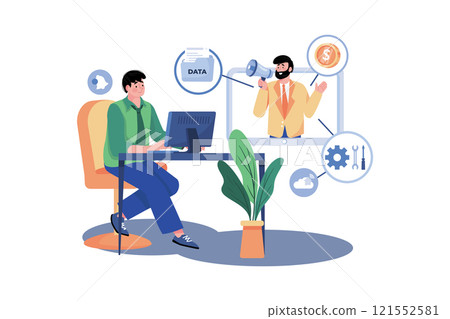 Business Coach Provides Guidance To Startup Company 121552581