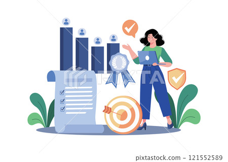 Manager Conducts Employee Performance Reviews Manager Conducts Employee Performance Reviews 121552589