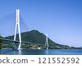 Tatara Bridge over the Shimanami Kaido and the blue sky 121552592