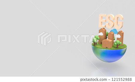 The ESG or Environmental, social, and governance for eco concept 3d rendering. The ESG or Environmental, social, and governance for eco concept 3d rendering. 121552988