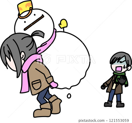 背著雪人的女人 背著雪人的女人 121553059