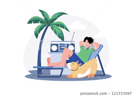 Pet Owner With Pet Outdoor Pet Owner With Pet Outdoor 121553097