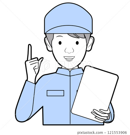 A mechanic explaining 121553906