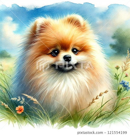 微笑的博美犬 121554199