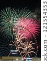 Ferris wheel and fireworks 121554353