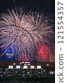 Ferris wheel and fireworks 121554357