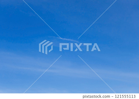 《Background material》Sky material, sky image, blue sky, thin clouds 121555113