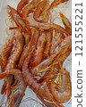 Fresh red shrimp 121555221