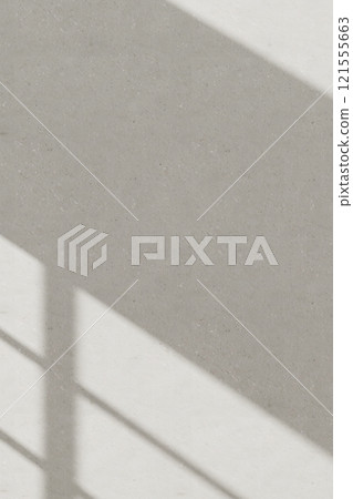 Warm beige tones. Harmony of natural shadows from sunlight streaming through the window. 3D rendering. 121555663