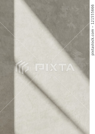 Warm beige tones. Harmony of natural shadows from sunlight streaming through the window. 3D rendering. 121555666