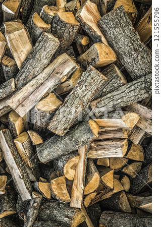 Pile of firewood Pile of firewood 121555796