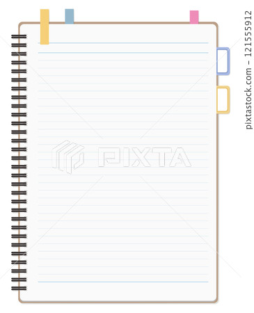 A simple lined notebook and sticky note set, a ring notebook 121555912