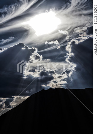 Mountain against the sky 121556205