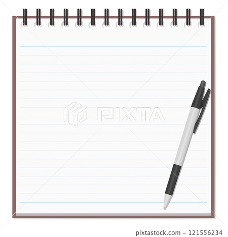 A simple notepad and ballpoint pen set, a ring notebook A simple notepad and ballpoint pen set, a ring notebook 121556234