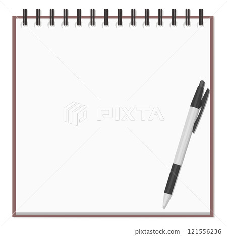 A simple notepad and ballpoint pen set, a ring notebook A simple notepad and ballpoint pen set, a ring notebook 121556236