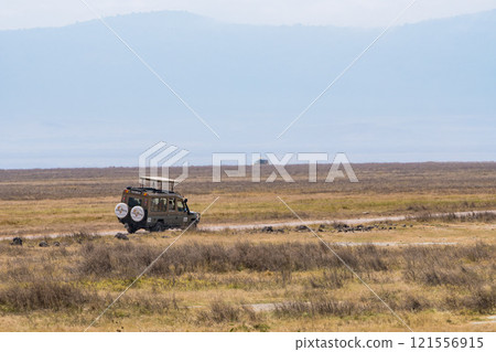 Safari car in Ngorongoro Conservation Area, Tanzania 121556915