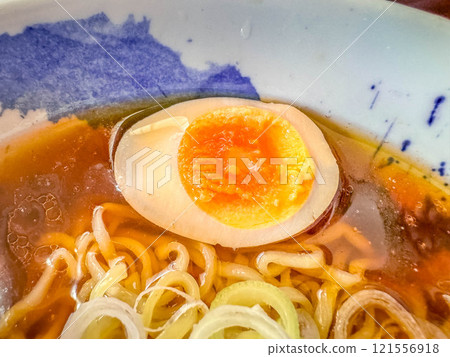 Ramen with seasoned egg Ramen with seasoned egg 121556918
